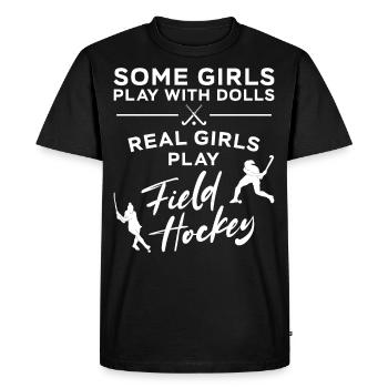 Field Hockey Some Girls Play With - Men's Premium Organic T-Shirt - black - Front - Nico (187cm)