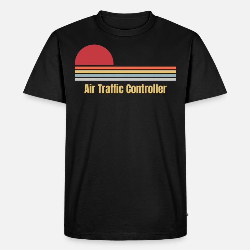 Air Traffic Controller - Männer Premium Bio T-Shirt - Schwarz
