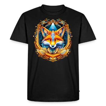 Mystifying Fox - Men's Premium Organic T-Shirt - black - Front - Nico (187cm)