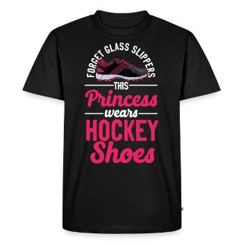 Hockey sur gazon Forget Glass Pantoufles - T-shirt Premium bio Homme - noir - Devant - Nico (187cm)