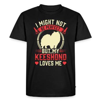 Wolfsspitz is not perfect German Spitz - Men's Premium Organic T-Shirt - black - Front - Nico (187cm)