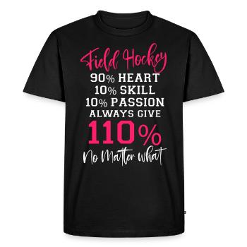 Hockey sur gazon Hockey sur gazon 90% - T-shirt Premium bio Homme - noir - Devant - Nico (187cm)