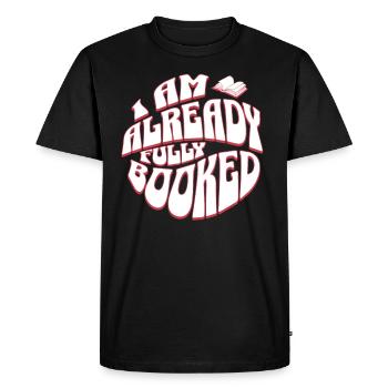 I’m Fully Réservé - Livres Retro English Teacher - T-shirt Premium bio Homme - noir - Devant - Nico (187cm)