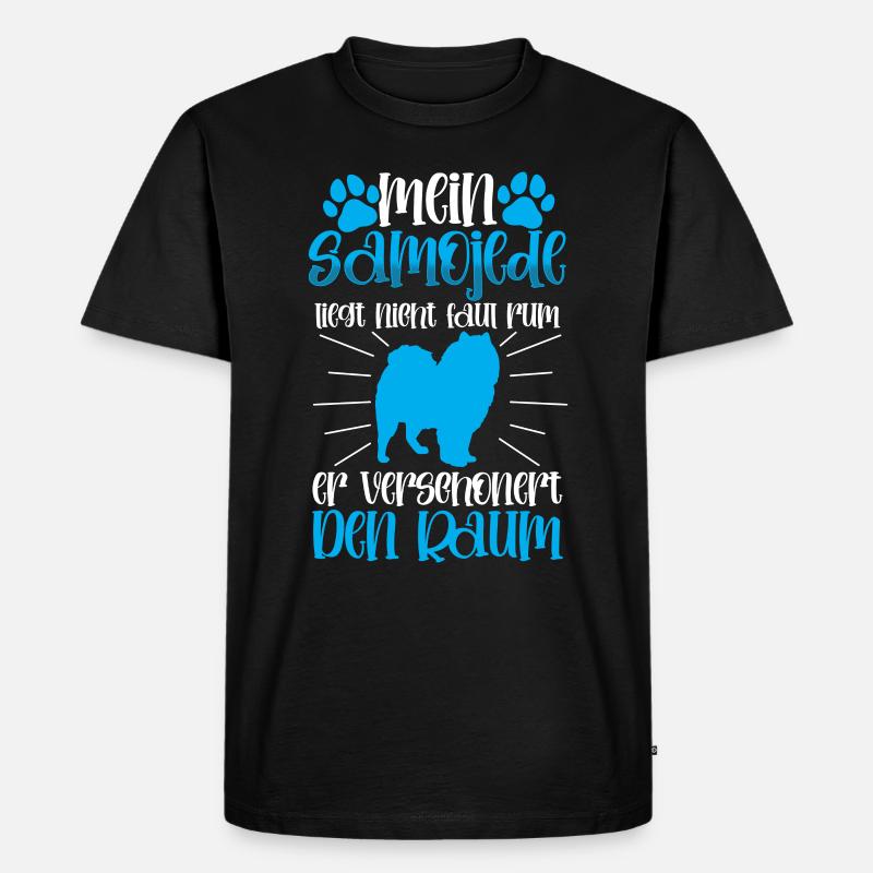 Samojede verschönert den Raum Samojedenspitz - Männer Premium Bio T-Shirt - Schwarz