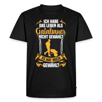La vie d’un jardinier paysagiste - T-shirt Premium bio Homme - noir - Devant - Nico (187cm)