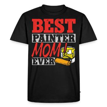Peintre en bâtiment décorateur maman Best - T-shirt Premium bio Homme - noir - Devant - Nico (187cm)