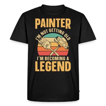 House Painter Decorator Retro - Men's Premium Organic T-Shirt - black - Front - Nico (187cm)