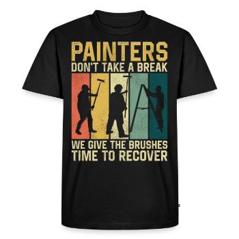 House Painter Decorator Retro - Men's Premium Organic T-Shirt - black - Front - Nico (187cm)
