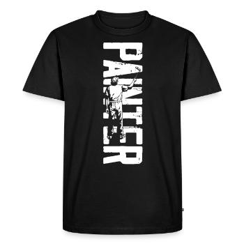 Peintre en bâtiment Peintre décorateur Peintre - T-shirt Premium bio Homme - noir - Devant - Nico (187cm)
