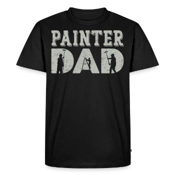 Peintre en bâtiment Peintre décorateur Peintre - T-shirt Premium bio Homme - noir - Devant - Nico (187cm)