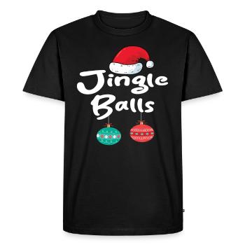 Jingle Balls Tinsel Tits Funny Matching Couple Che - Men's Premium Organic T-Shirt - black - Front - Nico (187cm)