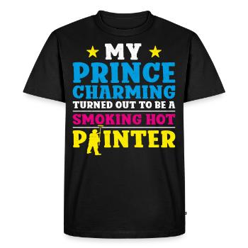 House Painter Decorator Girlfriend - Men's Premium Organic T-Shirt - black - Front - Nico (187cm)
