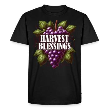 Blessing Harvest Thanksgiving Dinde Temps pour les garçons - T-shirt Premium bio Homme - noir - Devant - Nico (187cm)