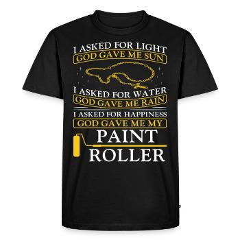 Peintre en bâtiment décorateur ai-je demandé - T-shirt Premium bio Homme - noir - Devant - Nico (187cm)