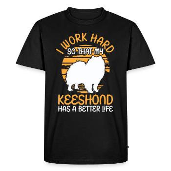 Work for my Wolfsspitz German Spitz - Men's Premium Organic T-Shirt - black - Front - Nico (187cm)