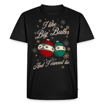 J’aime Big Bulbs et je ne peux pas mentir - Noël - T-shirt Premium bio Homme - noir - Devant - Nico (187cm)