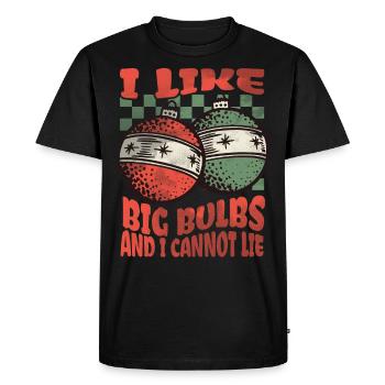 J’aime Big Bulbs et je ne peux pas mentir - Noël - T-shirt Premium bio Homme - noir - Devant - Nico (187cm)