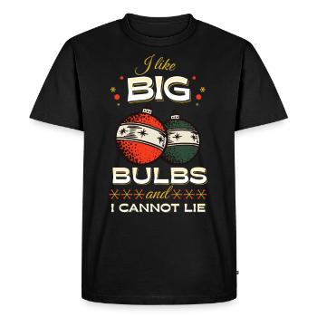 J’aime Big Bulbs et je ne peux pas mentir - Noël - T-shirt Premium bio Homme - noir - Devant - Nico (187cm)