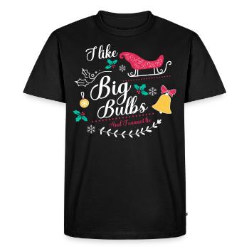 J’aime Big Bulbs et je ne peux pas mentir - Noël - T-shirt Premium bio Homme - noir - Devant - Nico (187cm)