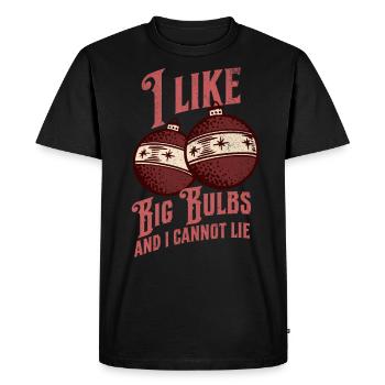 J’aime Big Bulbs et je ne peux pas mentir - Noël - T-shirt Premium bio Homme - noir - Devant - Nico (187cm)