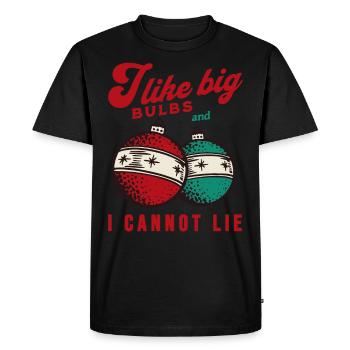 J’aime Big Bulbs et je ne peux pas mentir - Noël - T-shirt Premium bio Homme - noir - Devant - Nico (187cm)