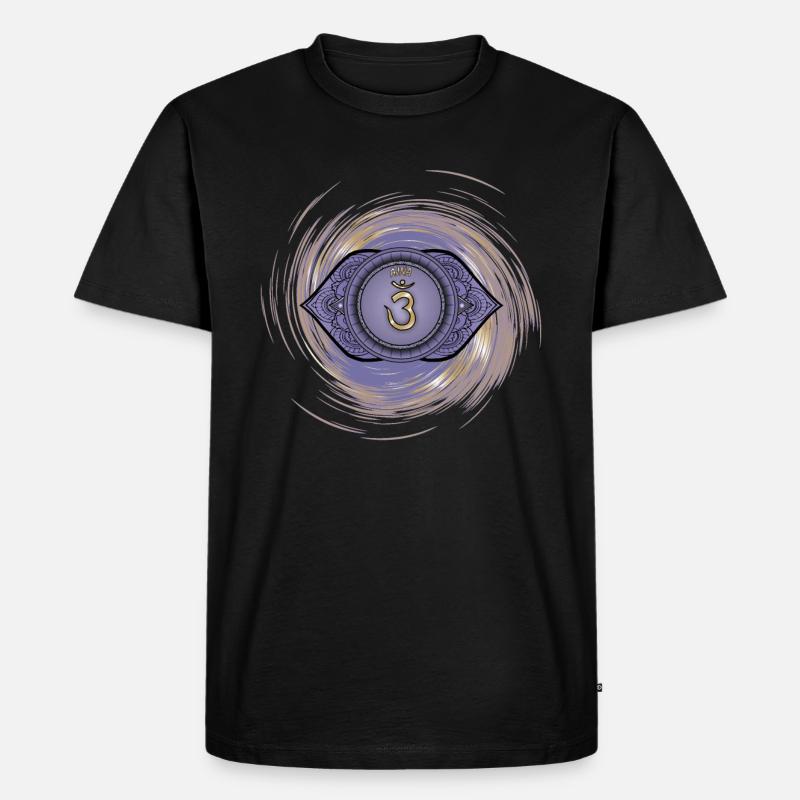 Ajna sechstes Chakra - Männer Premium Bio T-Shirt - Schwarz