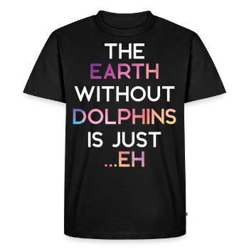 Dolphin The Earth Without Dolphins - Men's Premium Organic T-Shirt - black - Front - Nico (187cm)