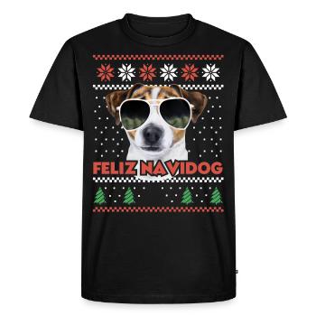 Jack Russel Terrier - Feliz Navidog Ugly Christmas - T-shirt Premium bio Homme - noir - Devant - Nico (187cm)