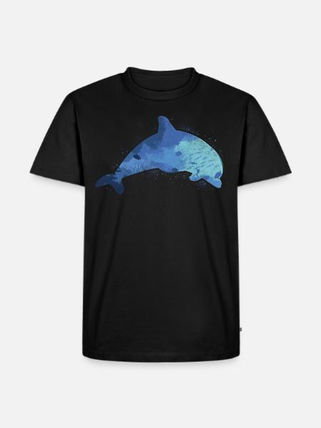 Dolphin Marine Life - Men's Premium Organic T-Shirt - black