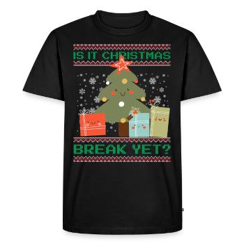 C’est déjà les vacances de Noël ? Professeur d’arbre de Noël - T-shirt Premium bio Homme - noir - Devant - Nico (187cm)