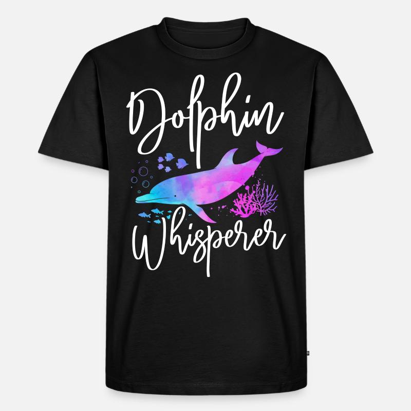 Dolphin Dolphin Whisperer - Männer Premium Bio T-Shirt - Schwarz