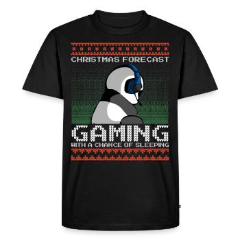 Drôle Noël Prévisions Jeux Panda Laid Noël - T-shirt Premium bio Homme - noir - Devant - Nico (187cm)