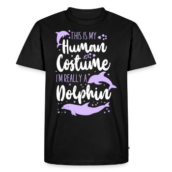 Dolphin This Is My Human Costume - Men's Premium Organic T-Shirt - black - Front - Nico (187cm)