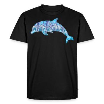 Dolphin - Men's Premium Organic T-Shirt - black - Front - Nico (187cm)