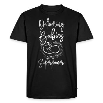 LD Labour And Delivery Nurse - Men's Premium Organic T-Shirt - black - Front - Nico (187cm)