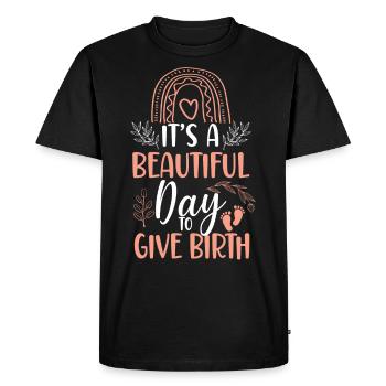 LD Labour And Delivery Nurse - Men's Premium Organic T-Shirt - black - Front - Nico (187cm)