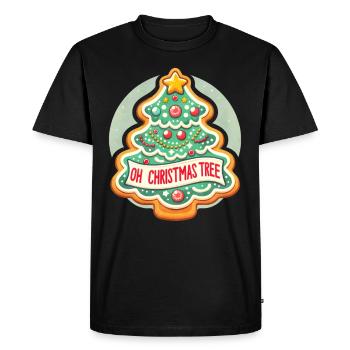 Oh sapin de Noël - Vacances drôles Noël drôle - T-shirt Premium bio Homme - noir - Devant - Nico (187cm)
