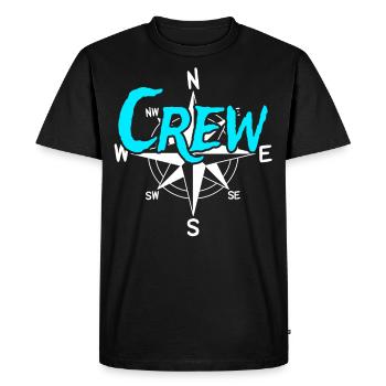 Crew Bootscrew Skipper Segler Kapitän - Männer Premium Bio T-Shirt - Schwarz - Vorne - Nico (187cm)
