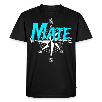 Maat Boots Équipage Skipper Marin Capitaine - T-shirt Premium bio Homme - noir - Devant - Nico (187cm)