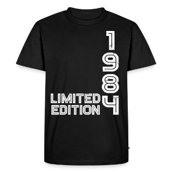 40e anniversaire 1984 Année de naissance Edition limitée - T-shirt Premium bio Homme - noir - Devant - Nico (187cm)