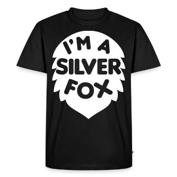 I'm a Silver Fox Stylish and Experienced - Men's Premium Organic T-Shirt - black - Front - Nico (187cm)