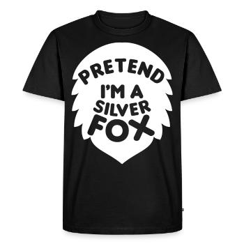Pretend I'm a Silver Fox Funny Design - Men's Premium Organic T-Shirt - black - Front - Nico (187cm)