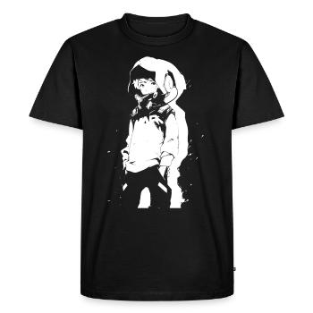 Le cool Cyberpunk Style Anime Boy Otaku de Shibuya - T-shirt Premium bio Homme - noir - Devant - Nico (187cm)