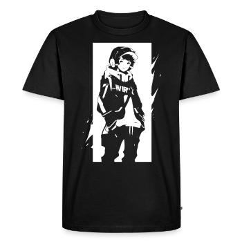 Le cool Cyberpunk Style Anime Boy Otaku de Shibuya - T-shirt Premium bio Homme - noir - Devant - Nico (187cm)
