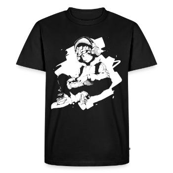 Le cool Cyberpunk Style Anime Boy Otaku de Shibuya - T-shirt Premium bio Homme - noir - Devant - Nico (187cm)