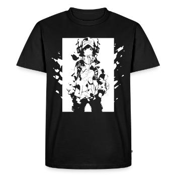 Le cool Cyberpunk Style Anime Boy Otaku de Shibuya - T-shirt Premium bio Homme - noir - Devant - Nico (187cm)