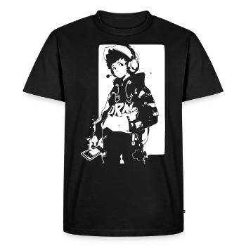 Le cool Cyberpunk Style Anime Boy Otaku de Shibuya - T-shirt Premium bio Homme - noir - Devant - Nico (187cm)