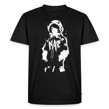 Le cool Cyberpunk Style Anime Boy Otaku de Shibuya - T-shirt Premium bio Homme - noir - Devant - Nico (187cm)
