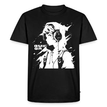 Le cool Cyberpunk Style Anime Boy Otaku de Shibuya - T-shirt Premium bio Homme - noir - Devant - Nico (187cm)