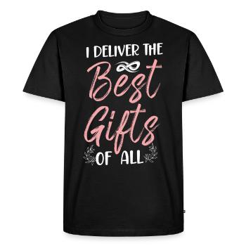 LD Labour And Delivery Nurse - Men's Premium Organic T-Shirt - black - Front - Nico (187cm)